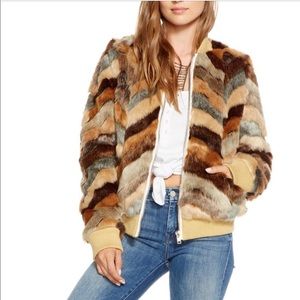 Chaser Faux Fur Bomber Jacket